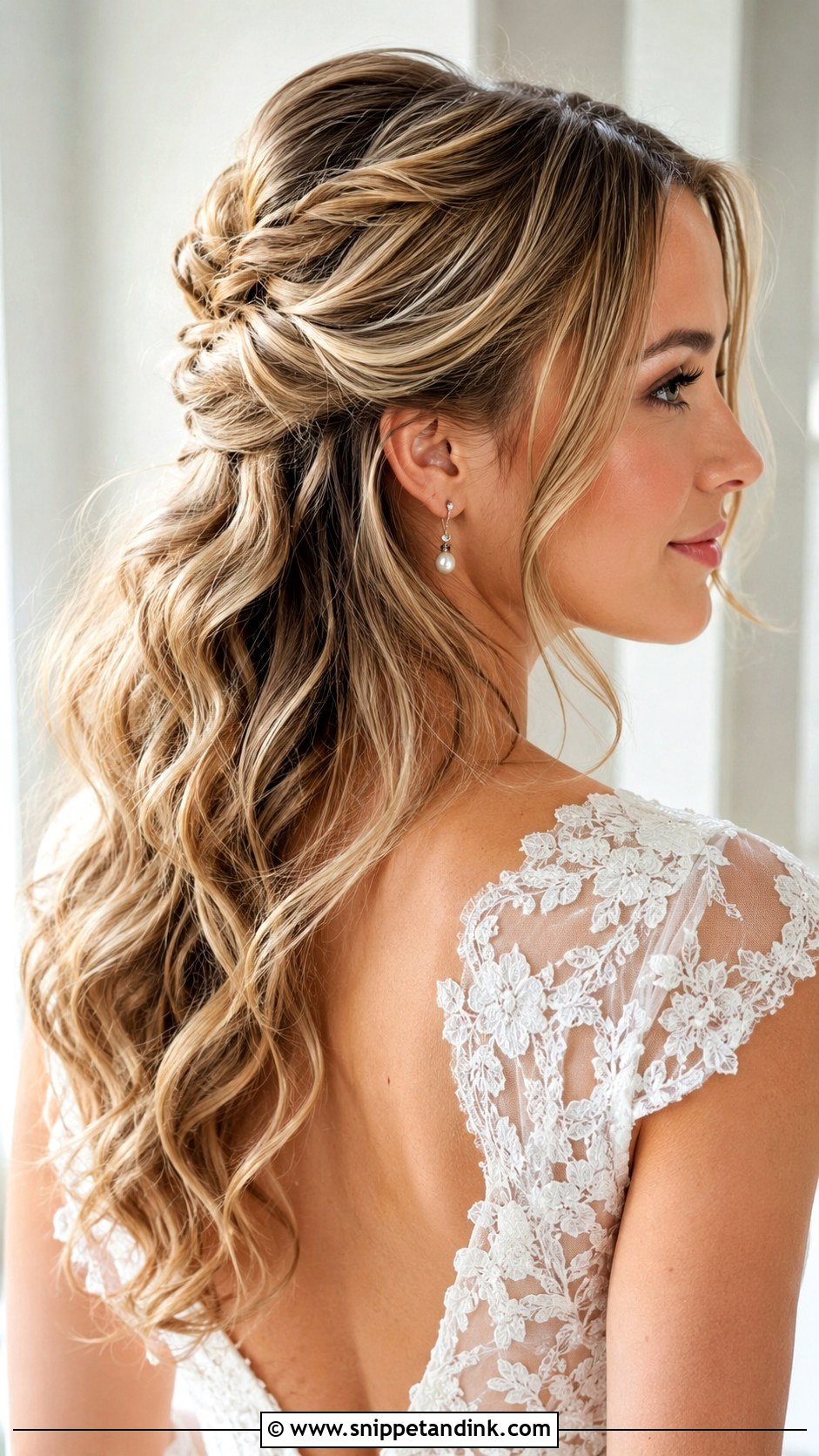 Half Up Half Down Wedding Hair - Snippet and Ink - 25 Wedding Hair Bride Ideas