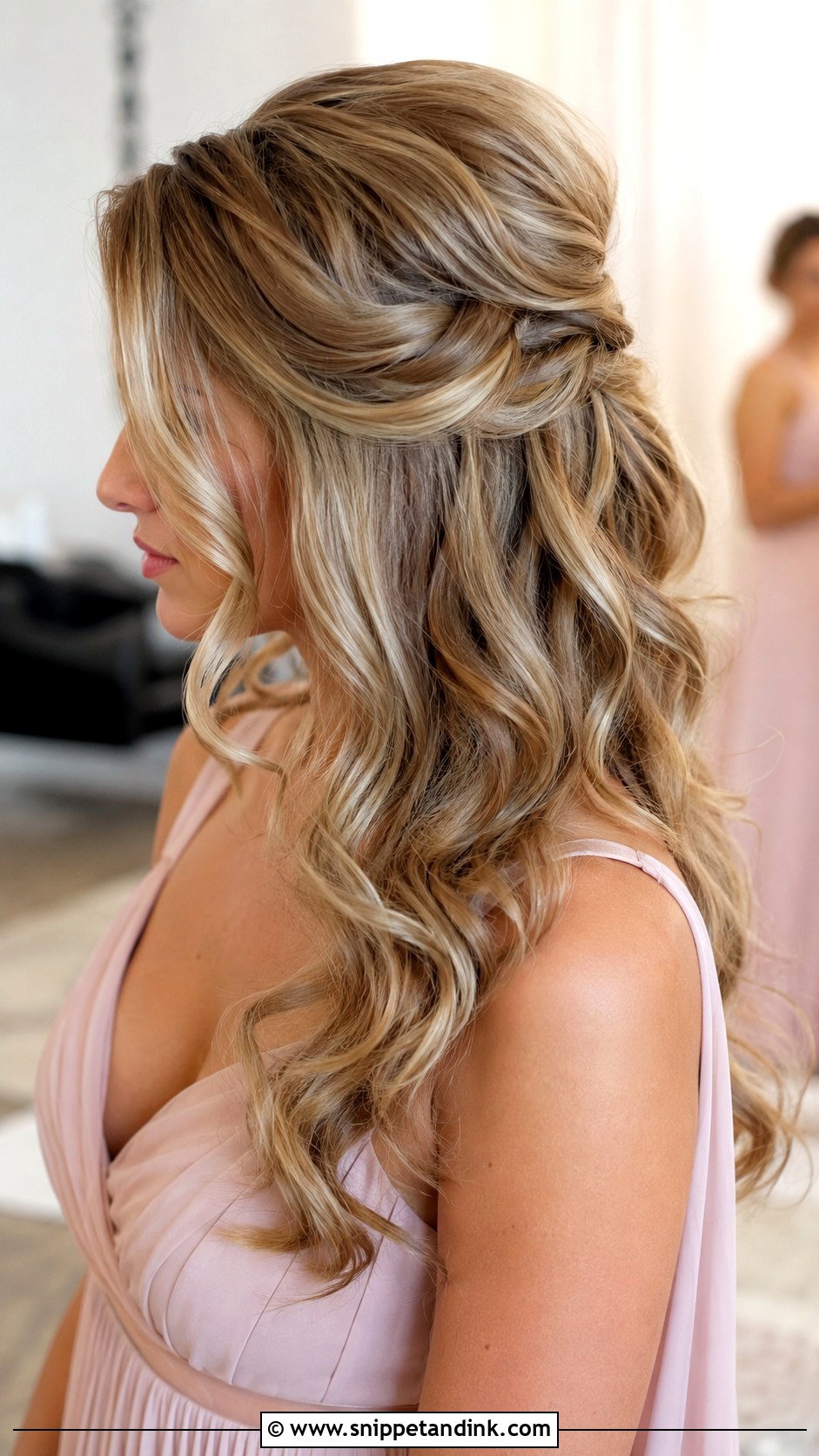 Half Up Half Down Wedding Hair - Snippet and Ink - 15 Sister of the Bride Hairdo Ideas