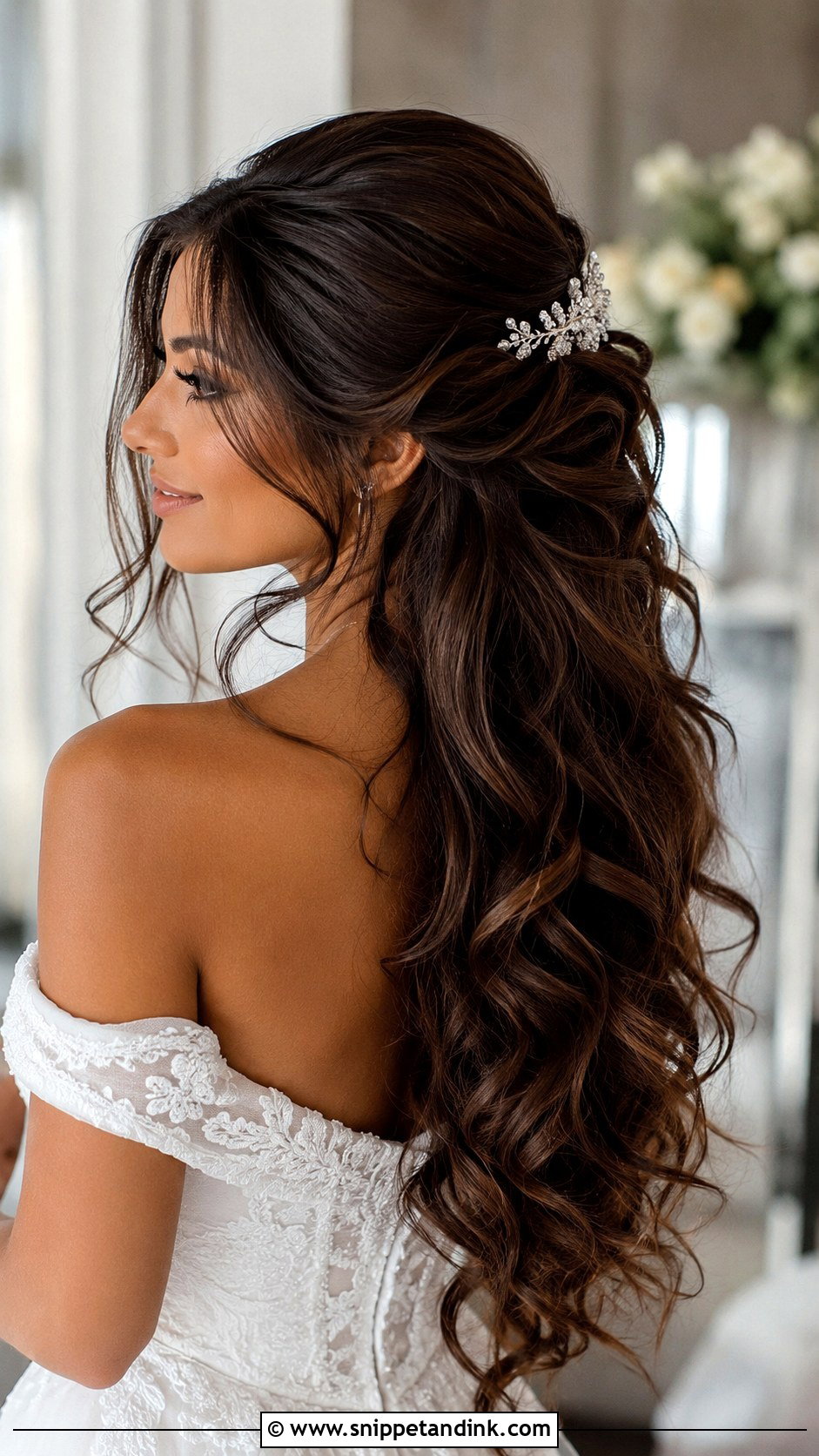 Half Up Half Down Wedding Hair For Long Hair - Snippet and Ink - 15 Half-Up Half-Down Hairstyles for Wedding