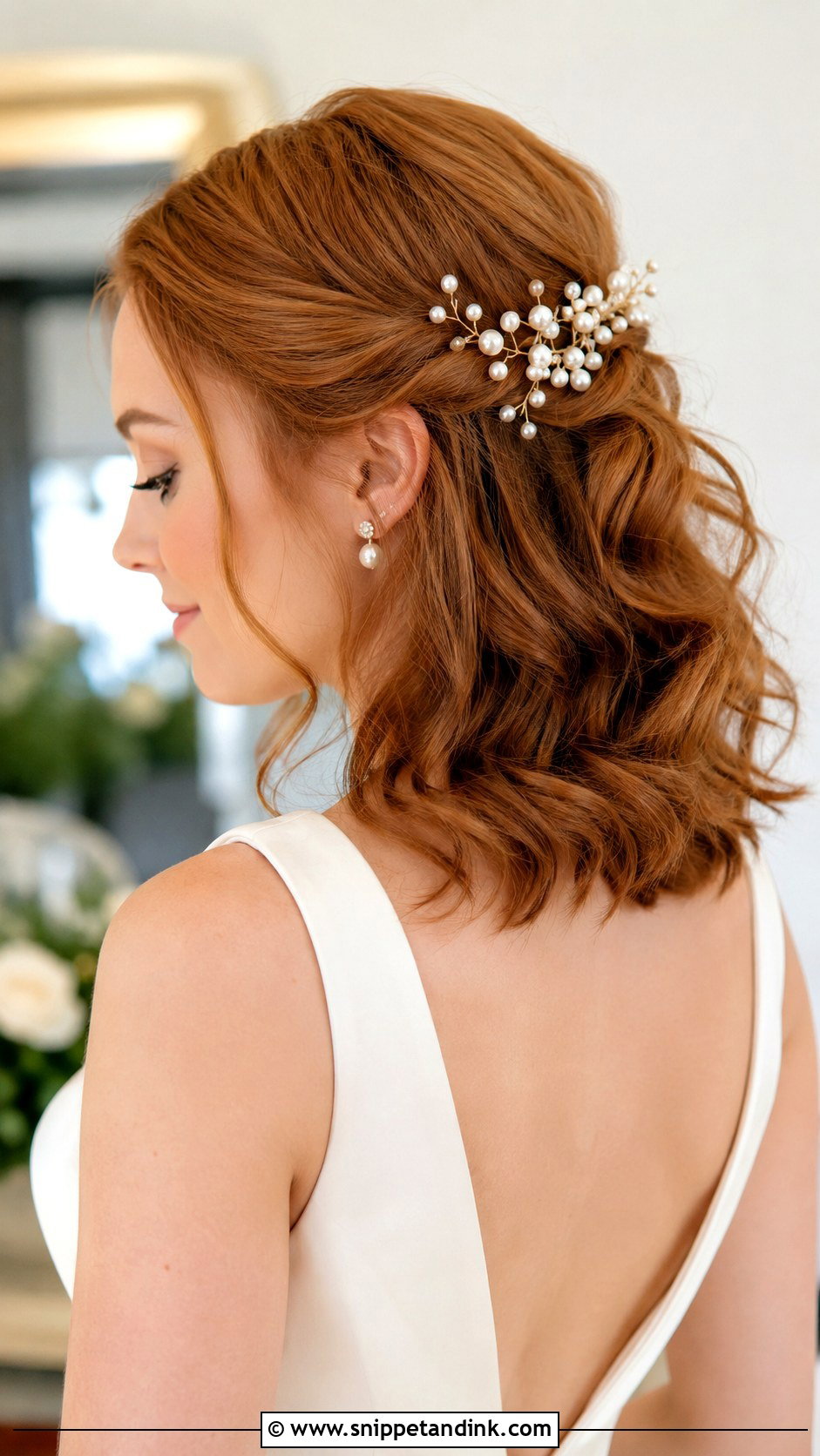 Half Up Half Down Wedding Hair For Medium Hair - Snippet and Ink - 15 Half-Up Half-Down Hairstyles for Wedding