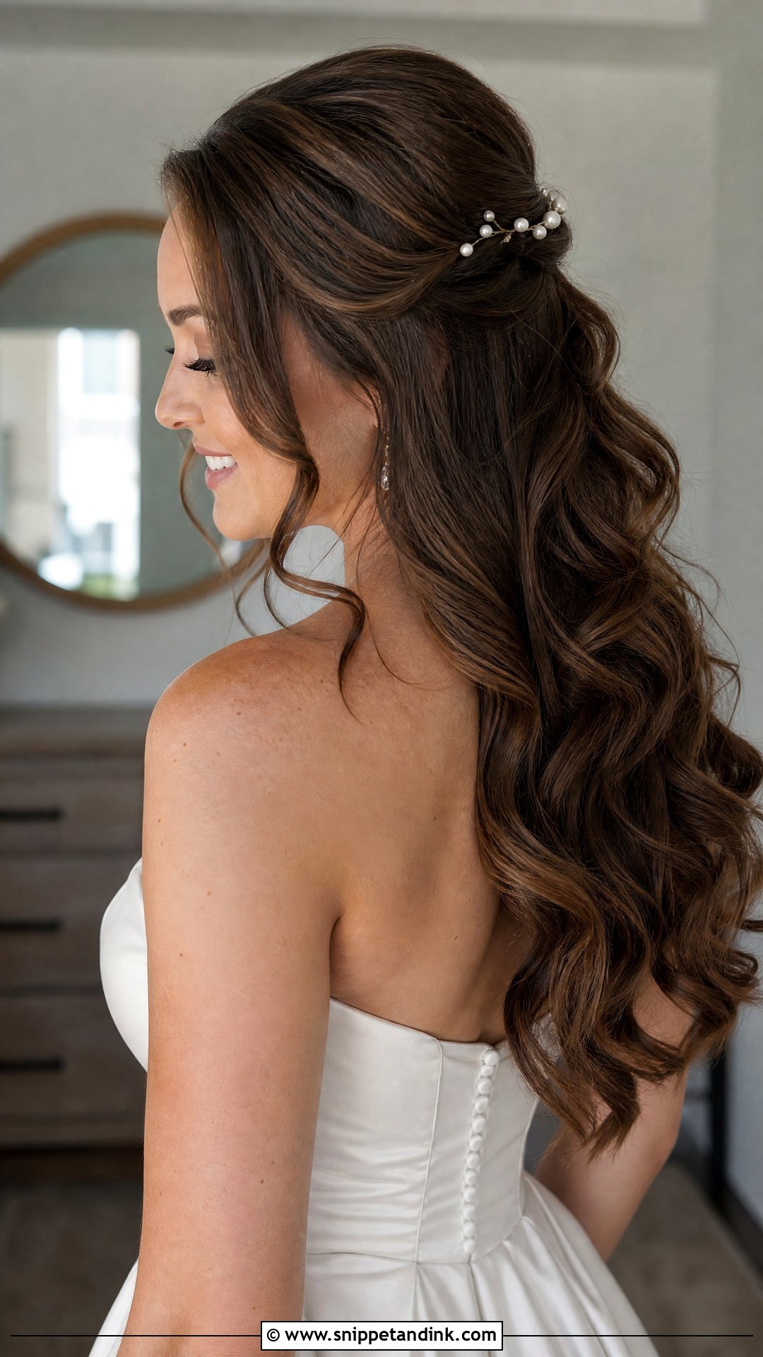Half Up Half Down Wedding Hair For Thick Hair - Snippet and Ink - 20 Wedding Hairstyles for Thick Hair