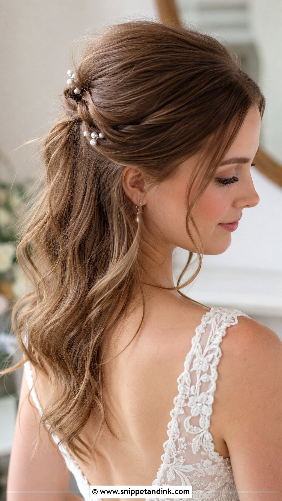 Half Up Half Down Wedding Hair For Thin Hair - Snippet and Ink - 15 Half-Up Half-Down Hairstyles for Wedding