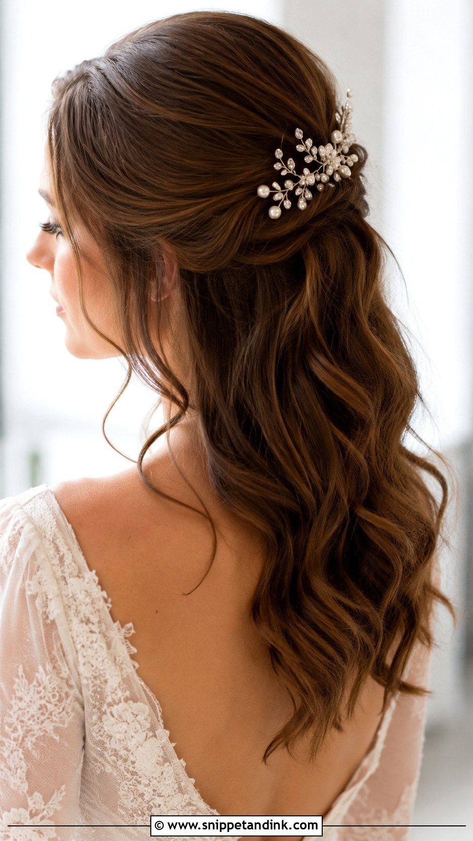 Half Up Half Down Wedding Hair Medium Length - Snippet and Ink - 15 Wedding Hairstyles Down Medium Length
