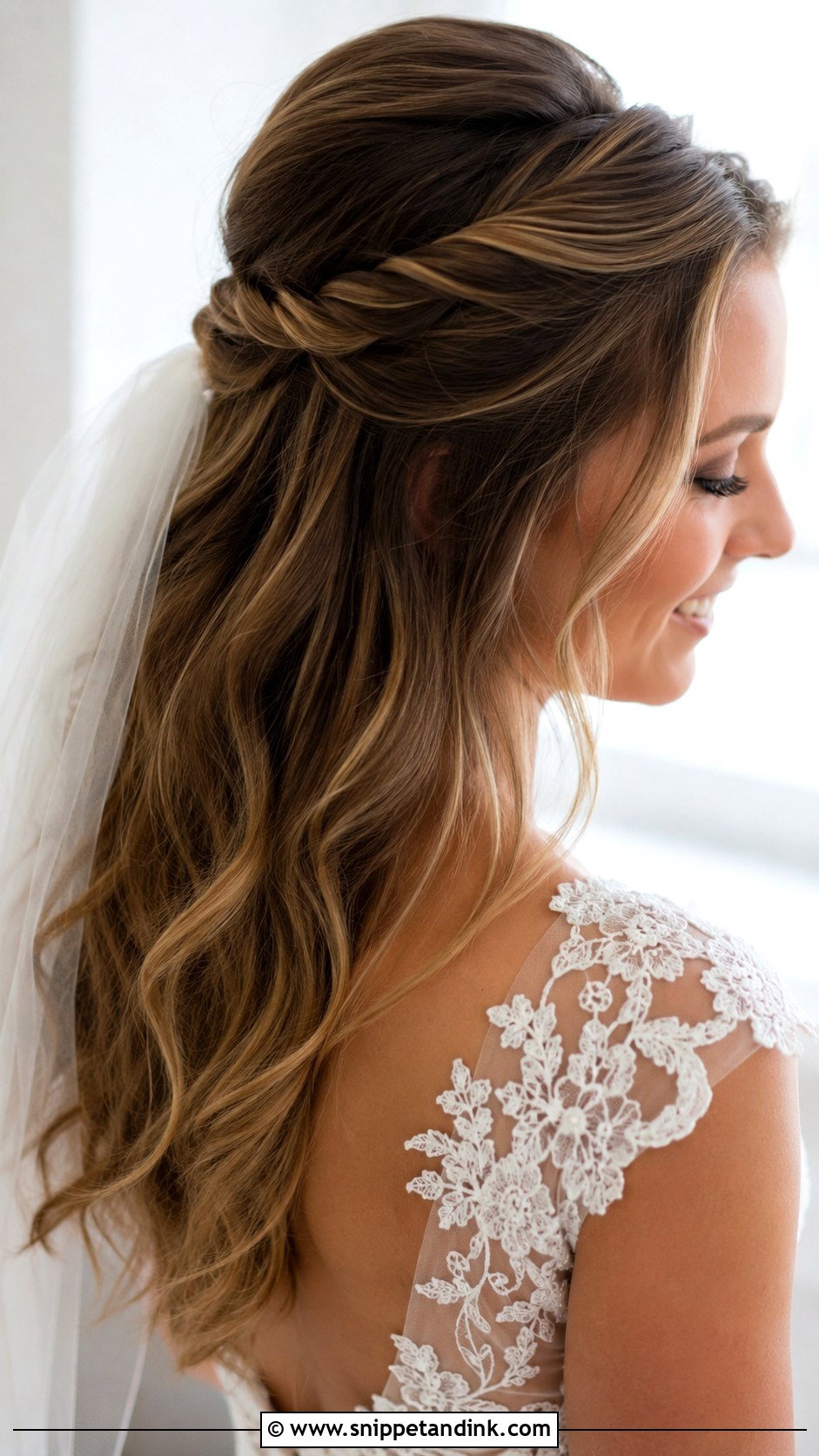 Half Up Half Down Wedding Hair Tutorial - Snippet and Ink - 20 Bridal Hairstyle Tutorial Ideas