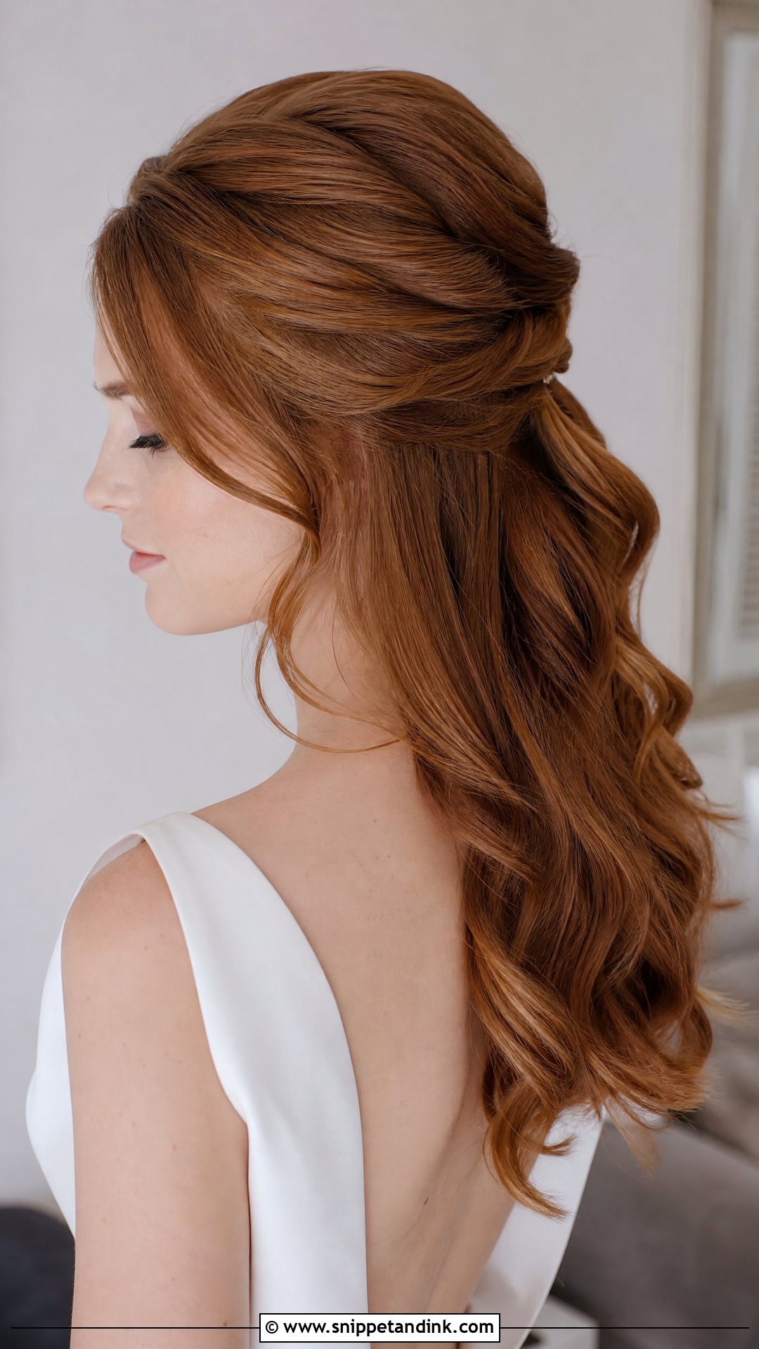 Half Up Half Down Wedding Hair With A Twist - Snippet and Ink - 20 Simple Half-Up Half-Down Wedding Hairstyles