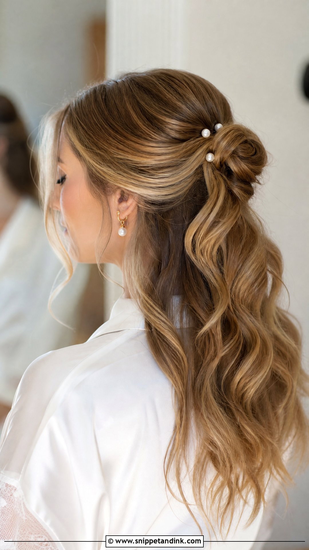 Half Up Half Down Wedding Hair With Bun - Snippet and Ink - 15 Easy Half-Up Half-Down Wedding Hair Ideas