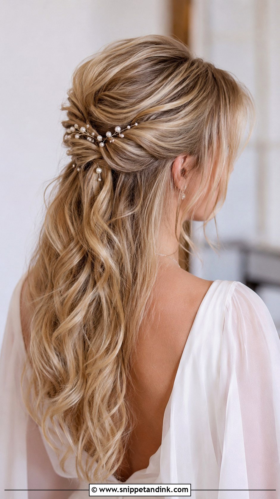 Half Up Half Down Wedding Hair With Fine Hair - Snippet and Ink - 20 Half-Up Half-Down Wedding Hair Volume Ideas