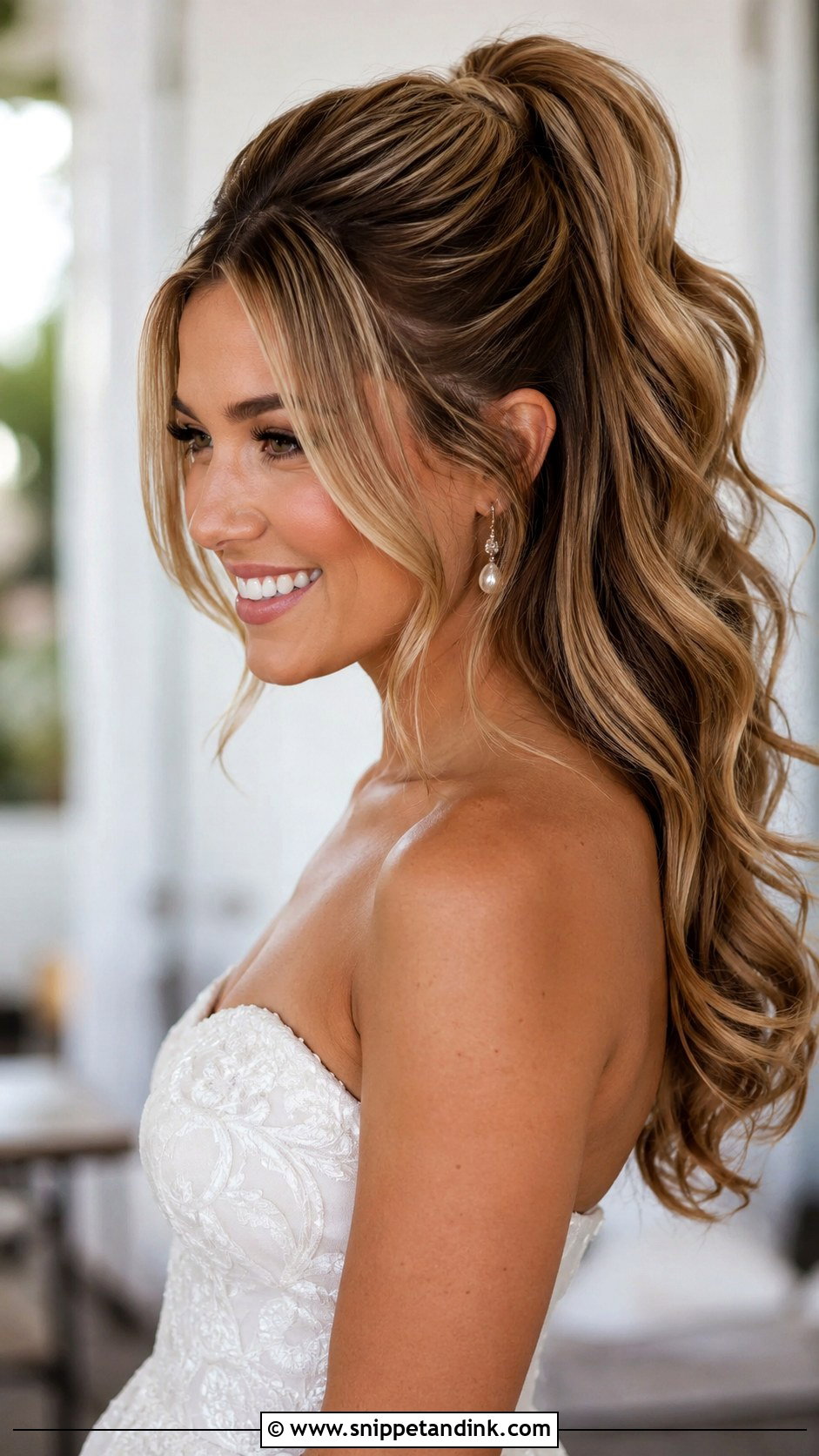 Half Up Half Down Wedding Hair With High Ponytail - Snippet and Ink - 20 Half-Up Half-Down Wedding Hair Volume Ideas