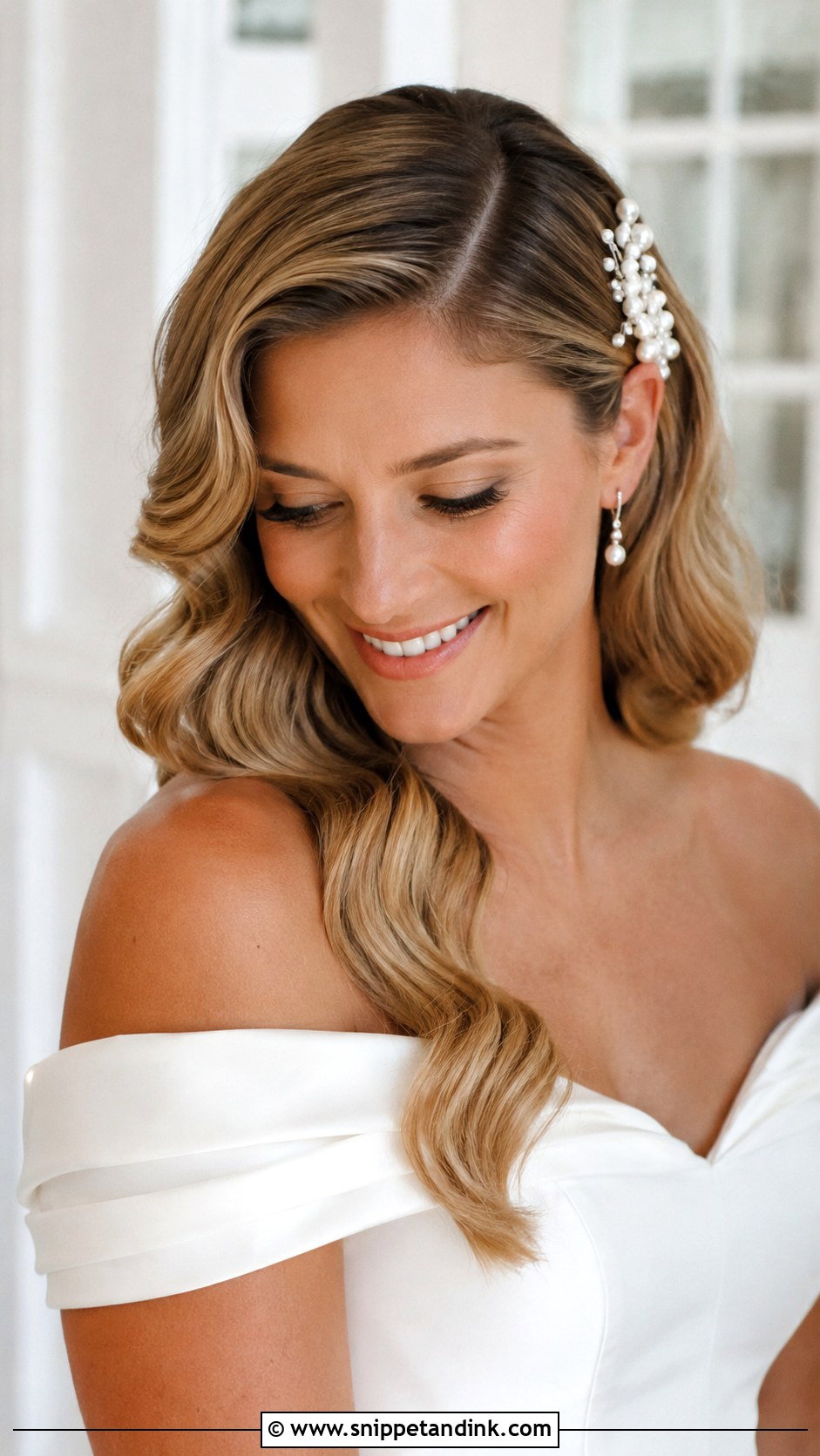Half Up Half Down Wedding Hair With Side Clip - Snippet and Ink - 20 Half-Up Half-Down Wedding Hair with Clip Ideas