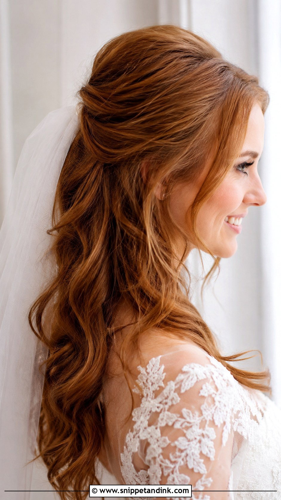 Half Up Half Down Wedding Hair for Fine Hair - Snippet and Ink - 25 Bridal Hair for Fine Hair Ideas