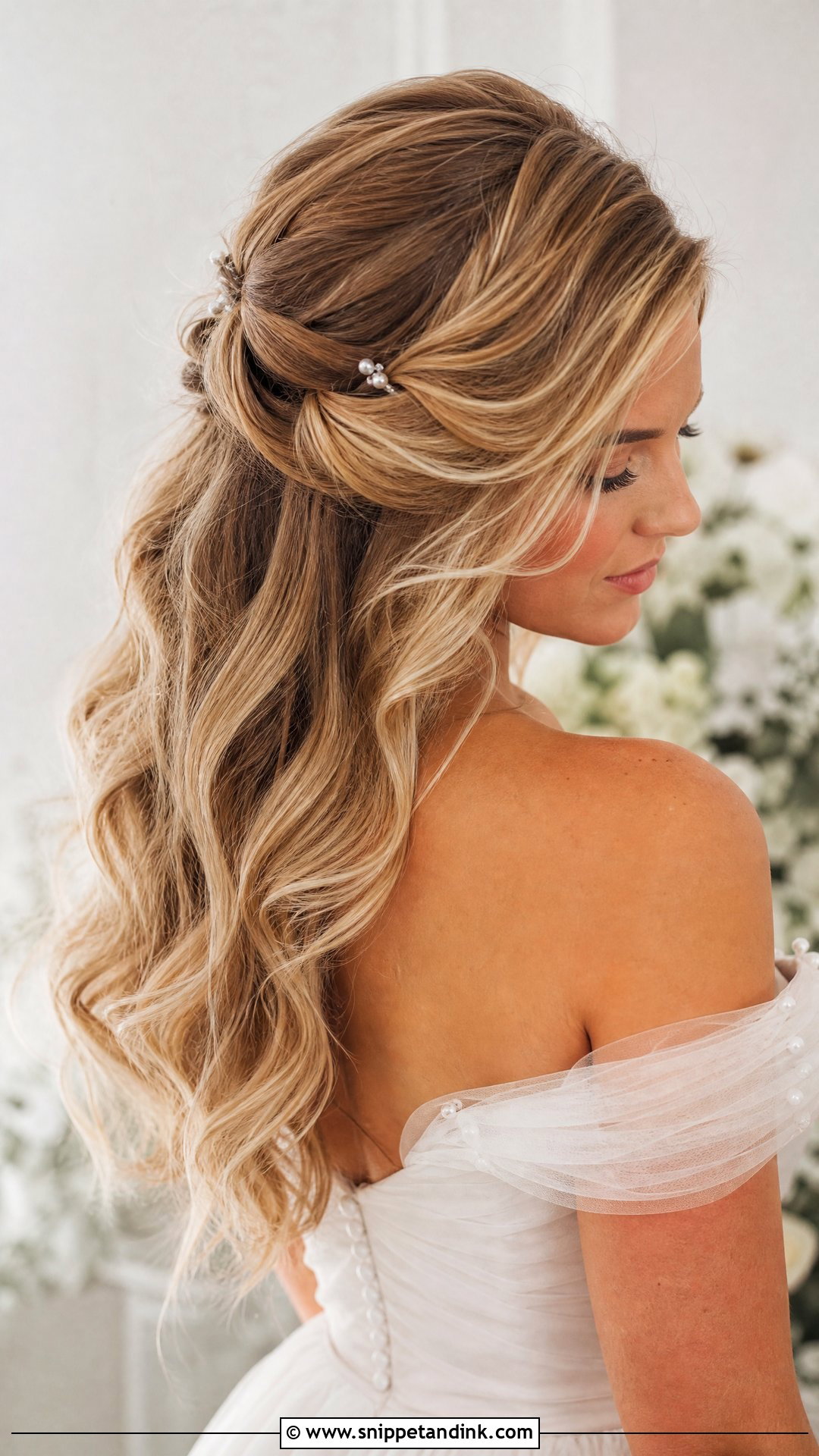 Half Up Half Down Wedding Hairstyle - Snippet and Ink - 15 Basic Hairstyles for Wedding