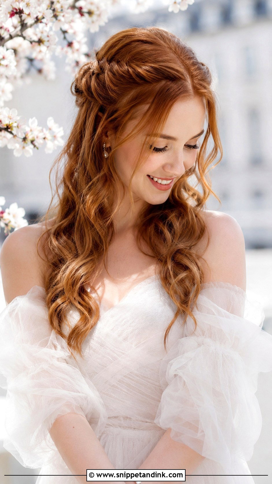 Half Up Half Down Wedding Hairstyle - Snippet and Ink - 25 Wedding Bridal Hairstyles