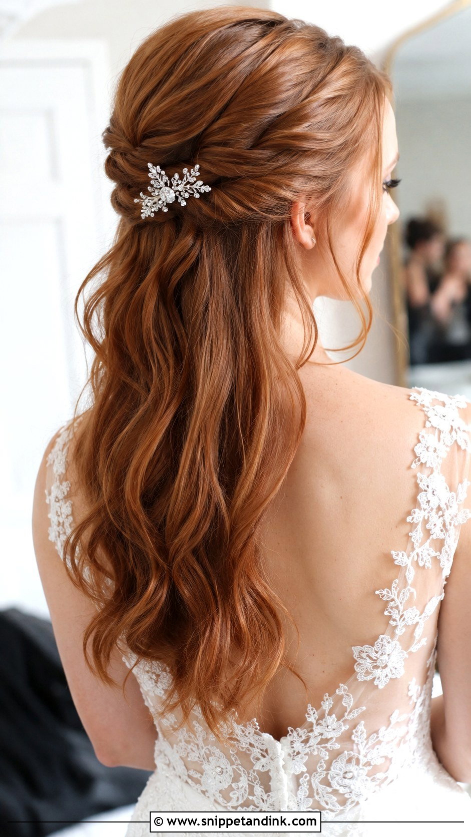 Half Up Half Down Wedding Hairstyle - Snippet and Ink - 25 Wedding Hair Inspiration Ideas
