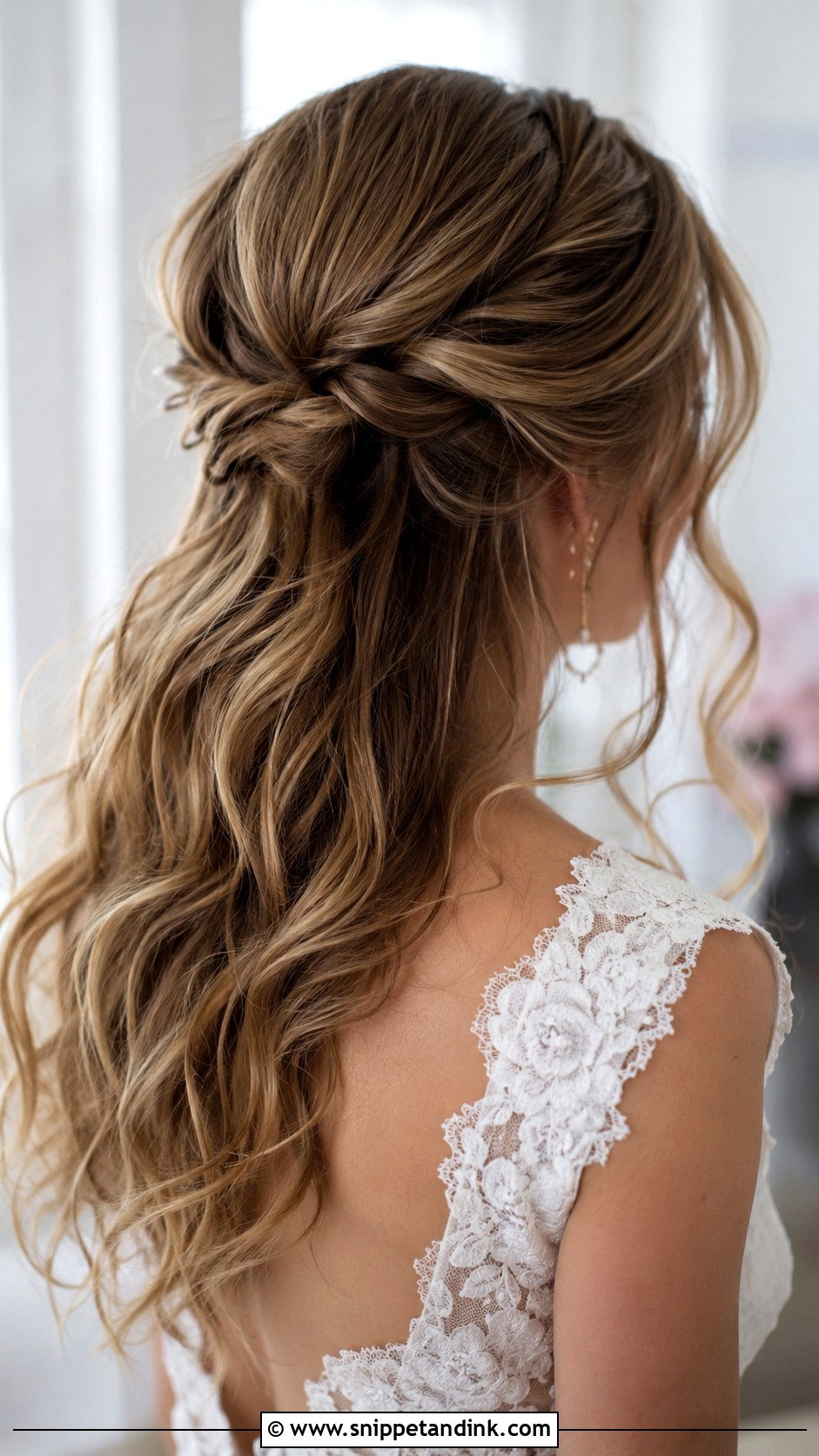 Half Up Half Down Wedding Hairstyle - Snippet and Ink - 30 Wedding Hairstyles Down