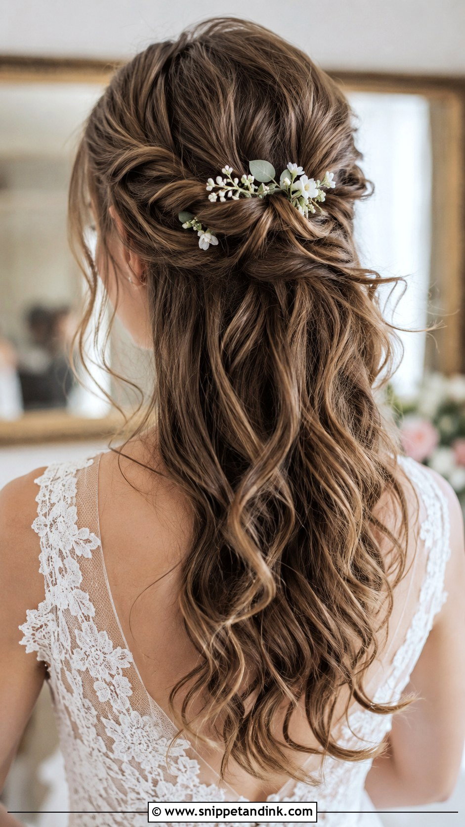 Half Up Half Down Wedding Hairstyle - Snippet and Ink - 35 Hairstyle for Wedding Ideas