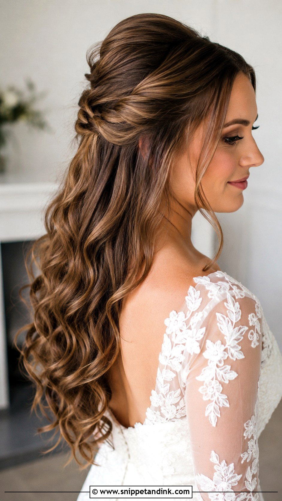 Half Up Half Down Wedding Hairstyle - Snippet and Ink - 15 Pack Hairstyle for Wedding Ideas