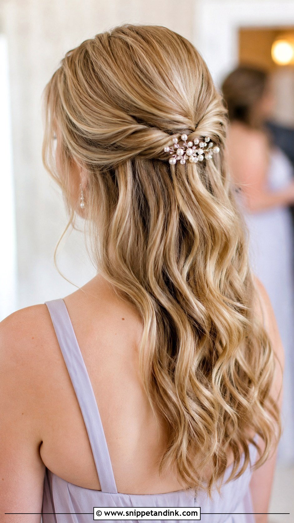 Half Up Half Down Wedding Hairstyle - Snippet and Ink - 15 Simple Hairstyles for a Wedding