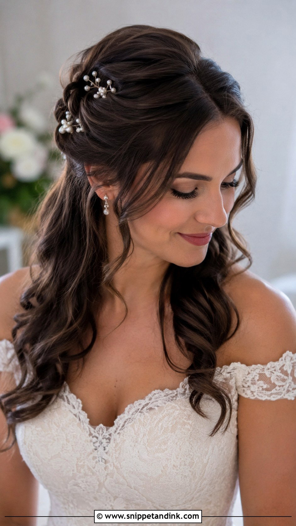 Half Up Half Down Wedding Hairstyle - Snippet and Ink - 15 Unique Hairstyles for Wedding