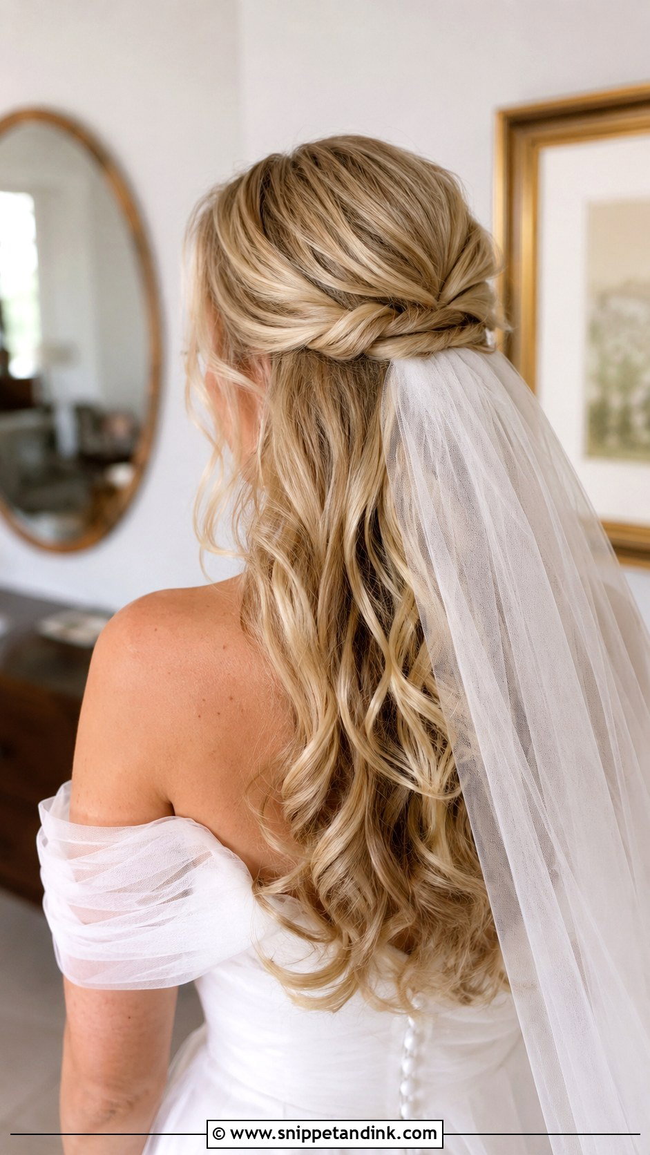 Half Up Half Down Wedding Hairstyle - Snippet and Ink - 15 Wedding Ceremony Hairstyles