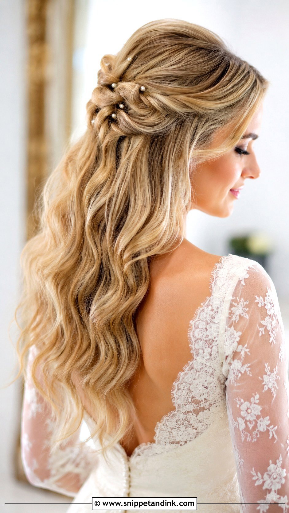 Half Up Half Down Wedding Hairstyle - Snippet and Ink - 15 Wedding Hairstyle Ideas for Long Hair