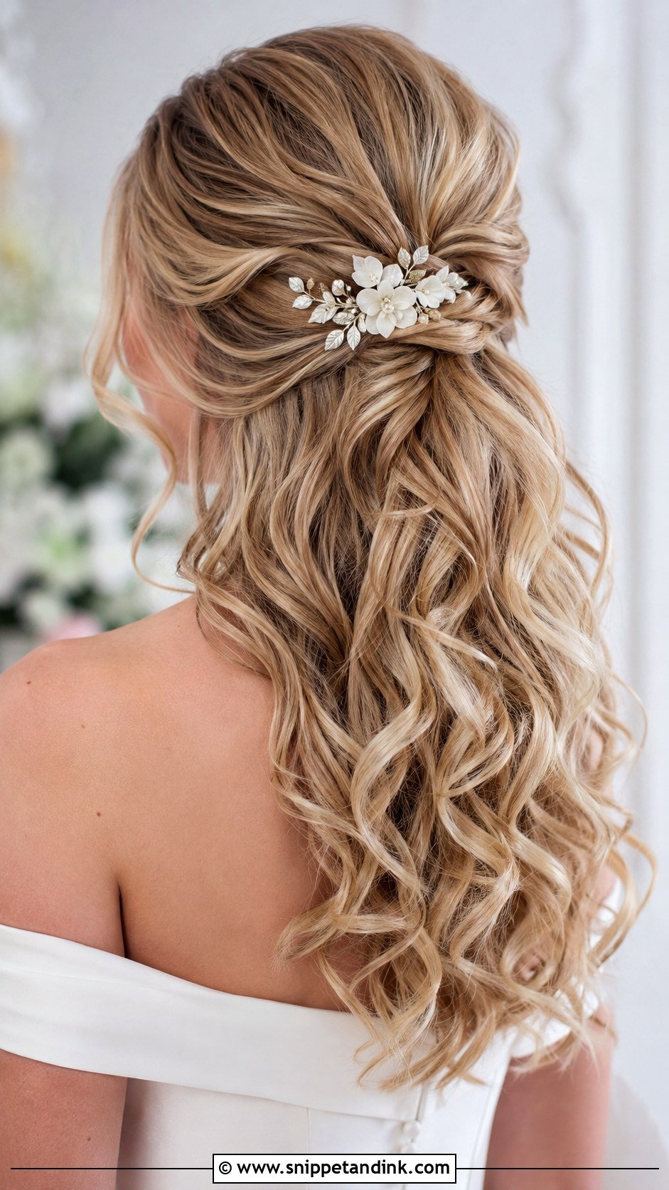 Half Up Half Down Wedding Hairstyle - Snippet and Ink - 15 Wedding Hairstyles At Home