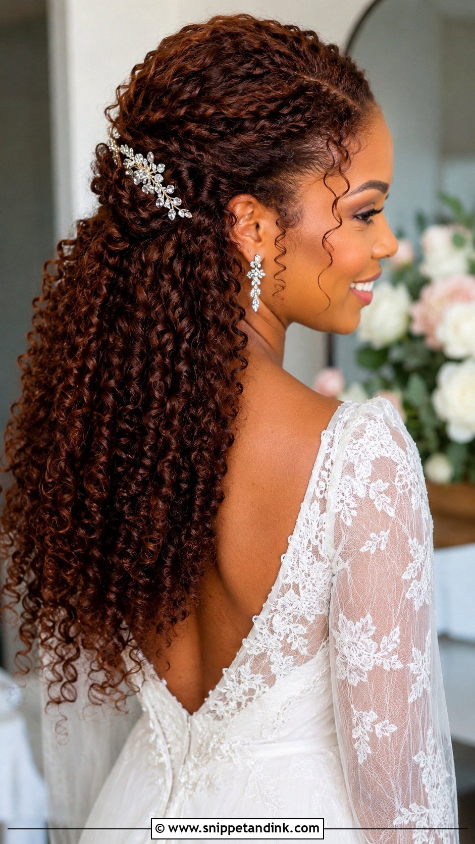 Half Up Half Down Wedding Hairstyle - Snippet and Ink - 15 Wedding Hairstyles for Black Brides