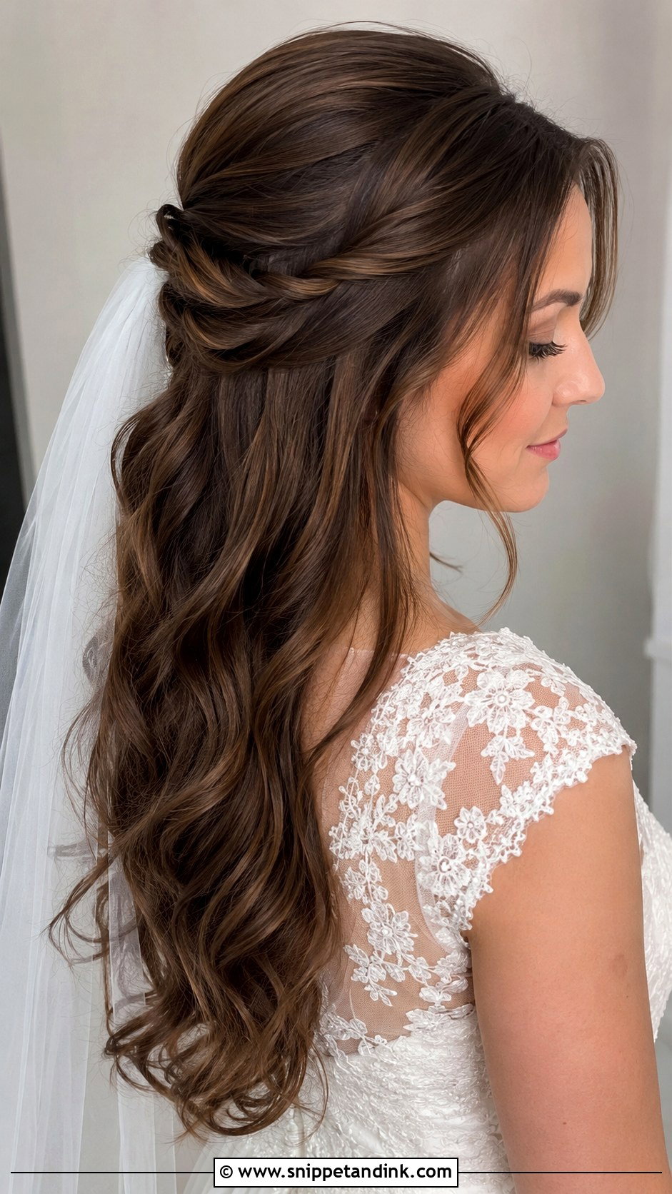 Half Up Half Down Wedding Hairstyle - Snippet and Ink - 15 Wedding Hairstyles Ideas