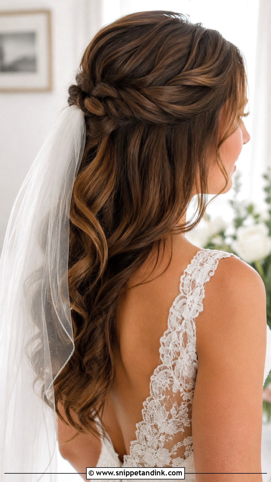 Half Up Half Down Wedding Hairstyle - Snippet and Ink - 20 2024 Wedding Hair Ideas