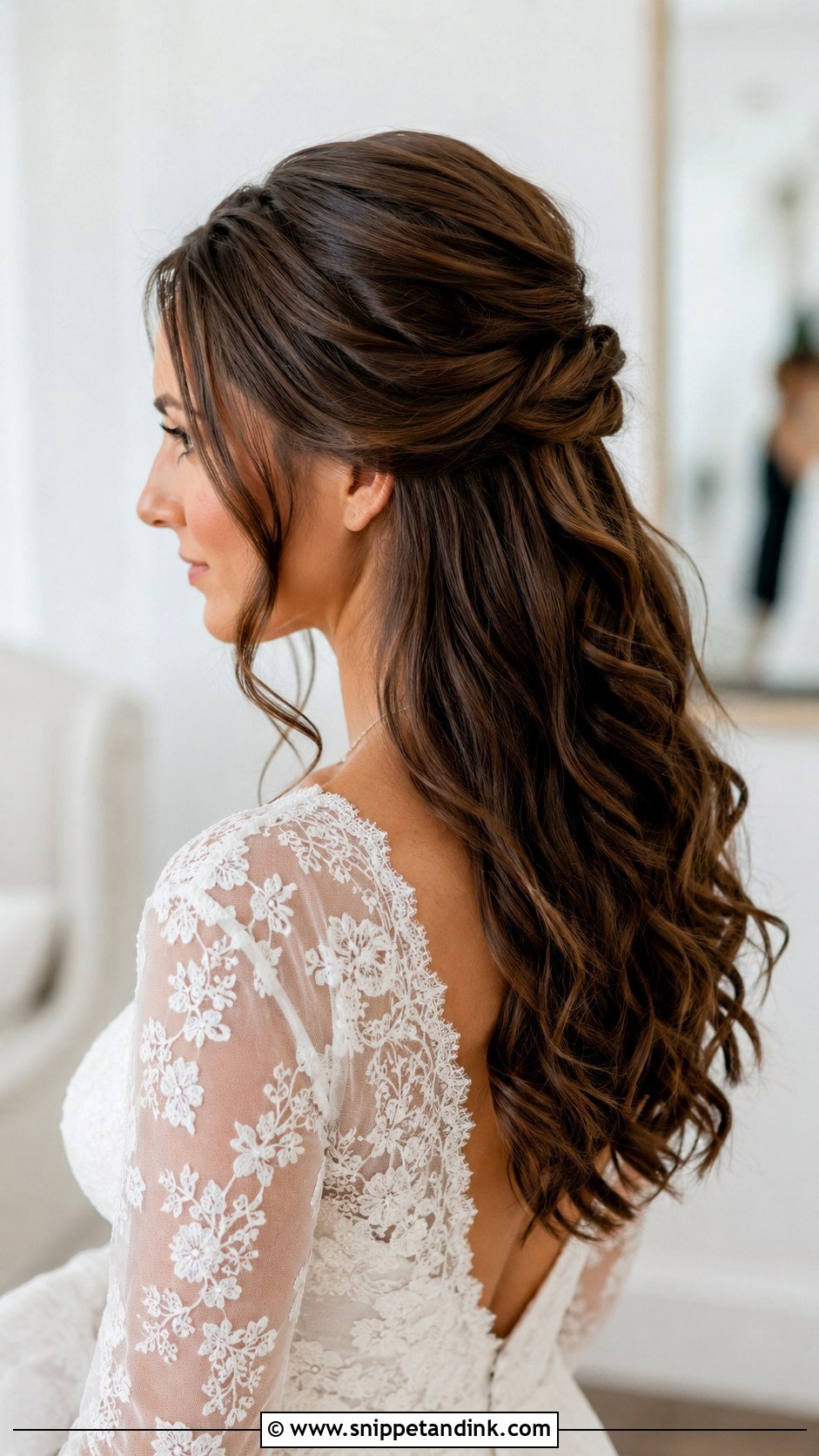 Half Up Half Down Wedding Hairstyle - Snippet and Ink - 20 Beautiful Hairstyles for Wedding