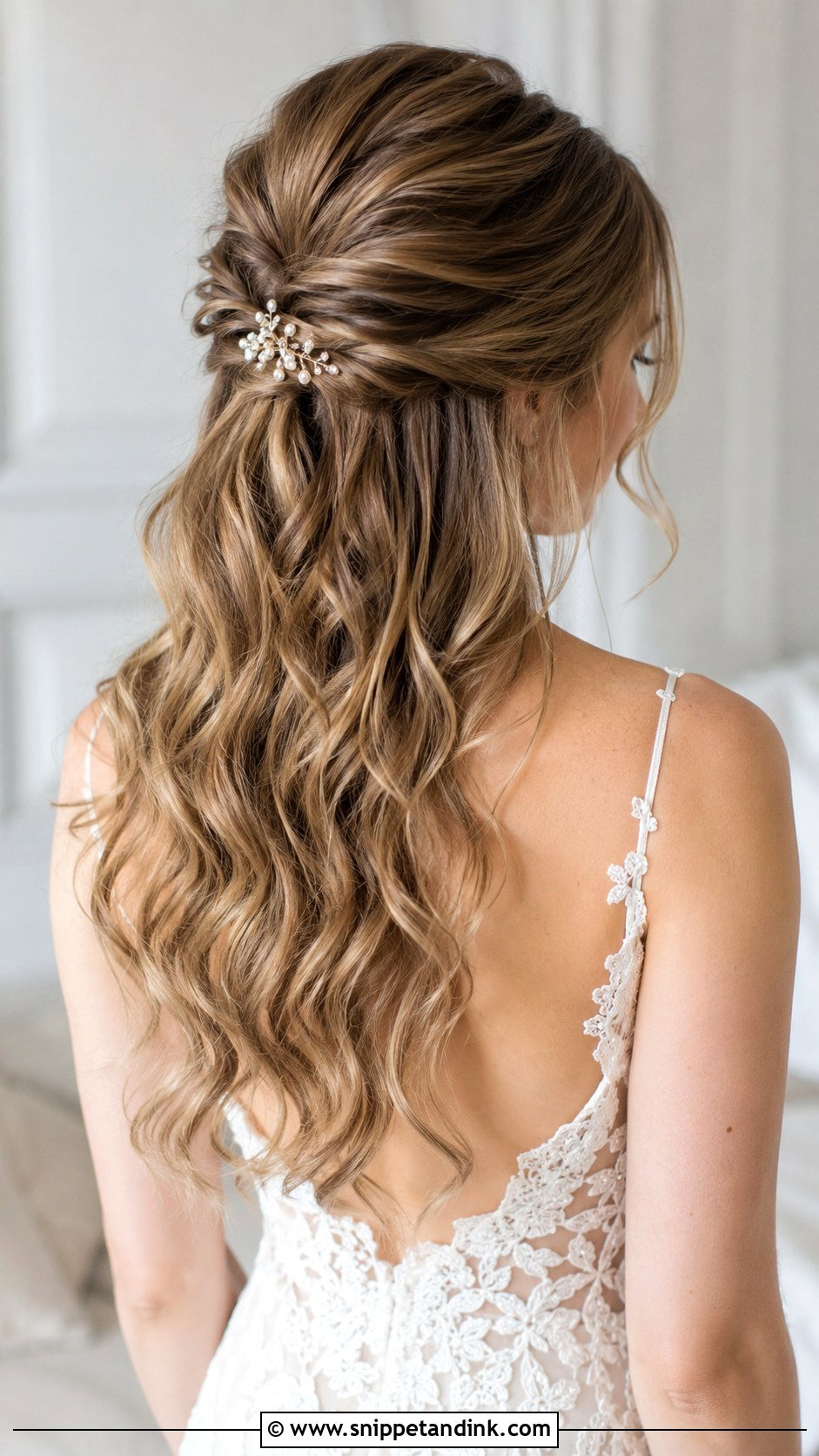 Half Up Half Down Wedding Hairstyle - Snippet and Ink - 20 Hair for a Wedding Ideas
