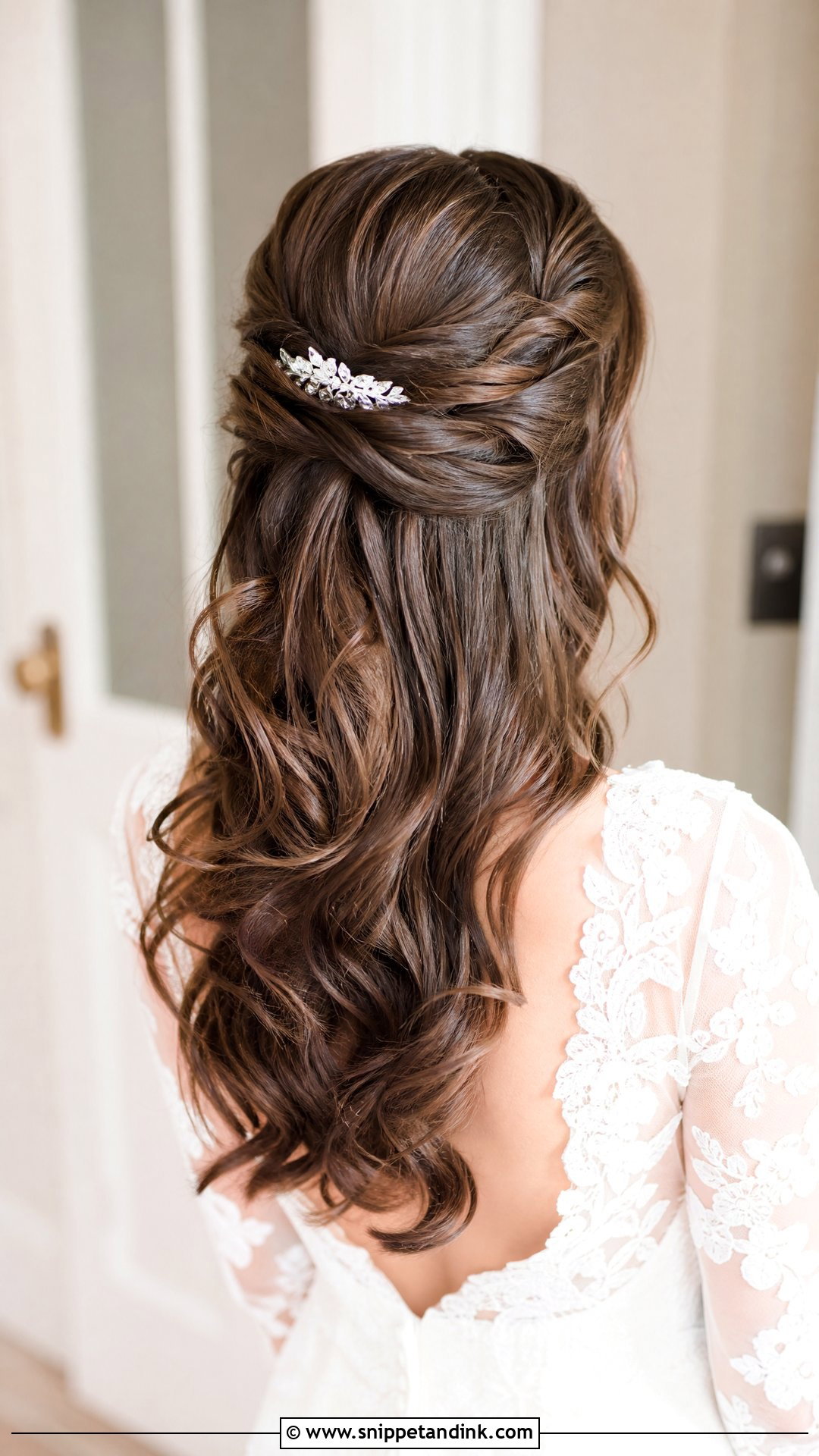 Half Up Half Down Wedding Hairstyle - Snippet and Ink - 15 Easy Do It Yourself Bride Wedding Hairstyles