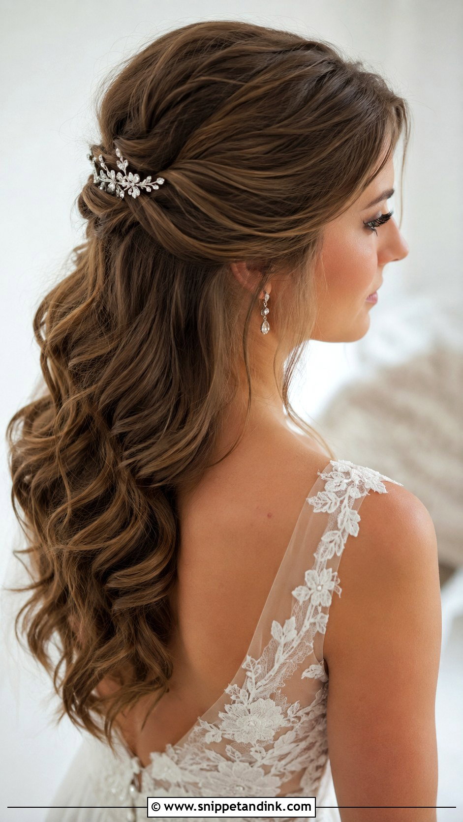 Half Up Half Down Wedding Hairstyle - Snippet and Ink - 20 Hair for Weddings