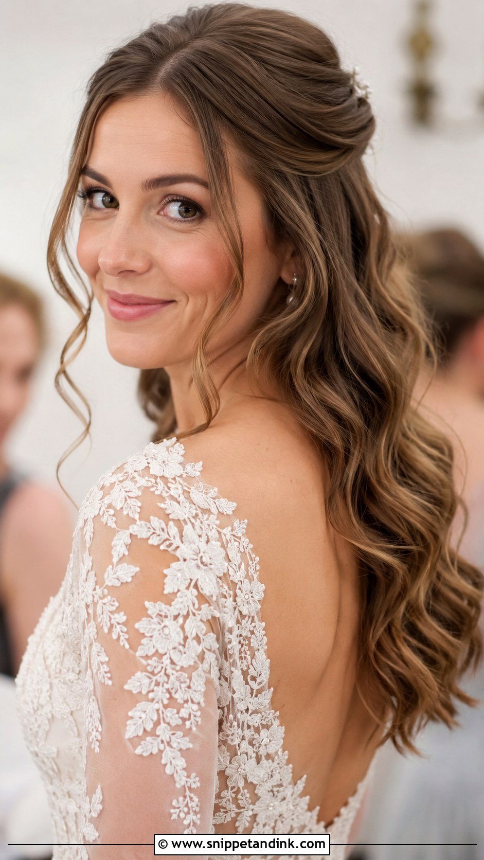 Half Up Half Down Wedding Hairstyle - Snippet and Ink - 20 Hair Styles for Wedding Hairstyles