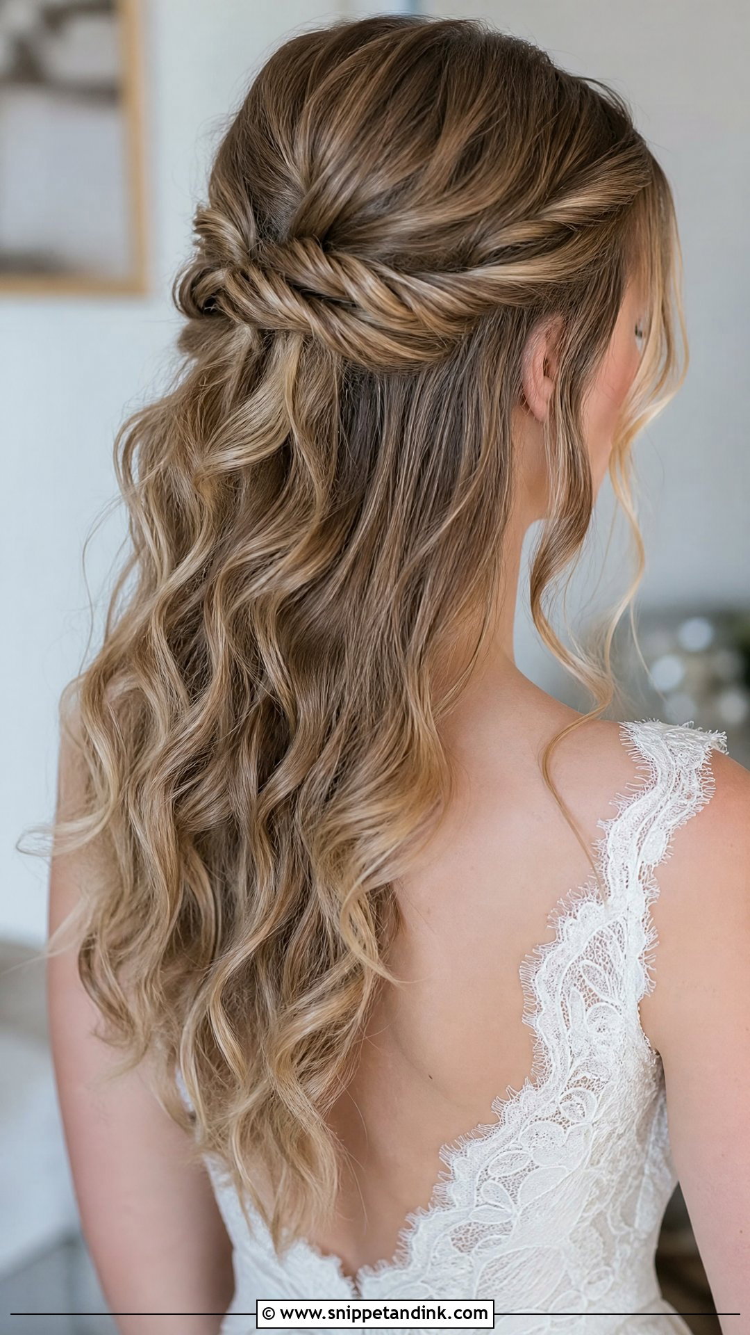 Half Up Half Down Wedding Hairstyle - Snippet and Ink - 20 Hairstyle for Wedding Party Ideas