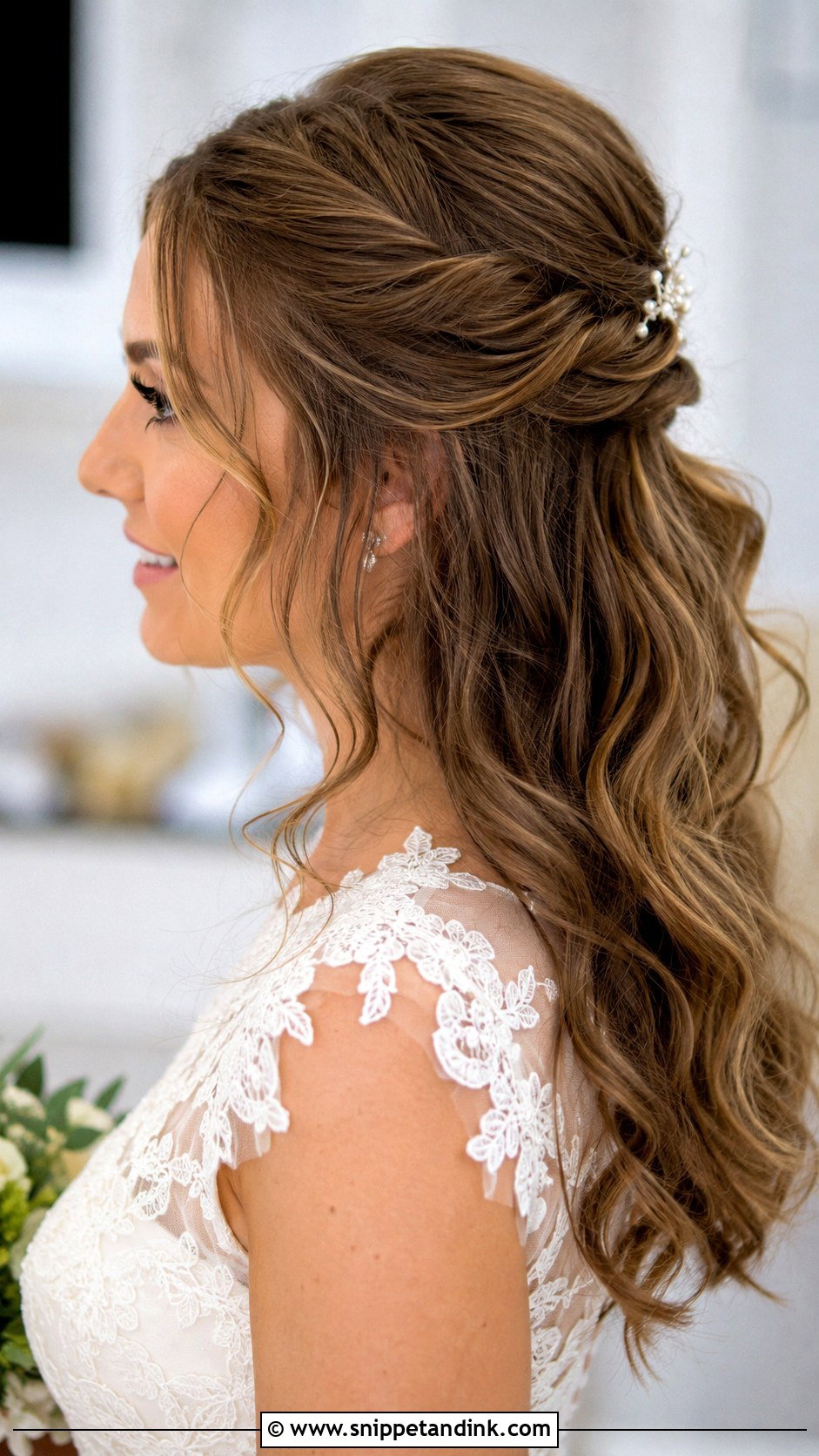 Half Up Half Down Wedding Hairstyle - Snippet and Ink - 20 Hairstyles for the Wedding