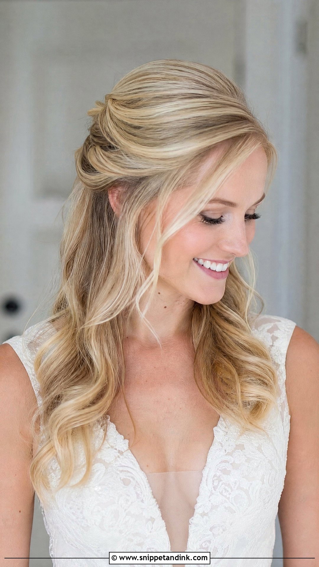 Half Up Half Down Wedding Hairstyle - Snippet and Ink - 20 Hairstyles on Wedding