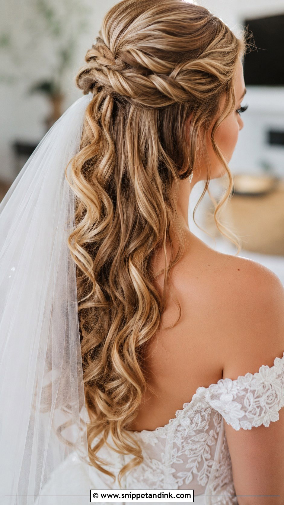 Half Up Half Down Wedding Hairstyle - Snippet and Ink - 20 Hairstyles Ideas for Wedding