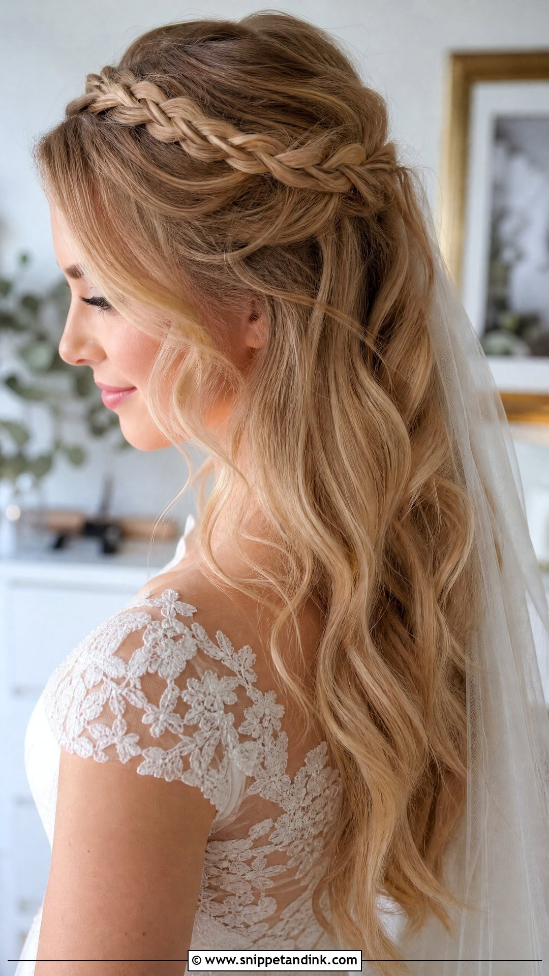 Half Up Half Down Wedding Hairstyle - Snippet and Ink - 20 Style Hair for Wedding Ideas