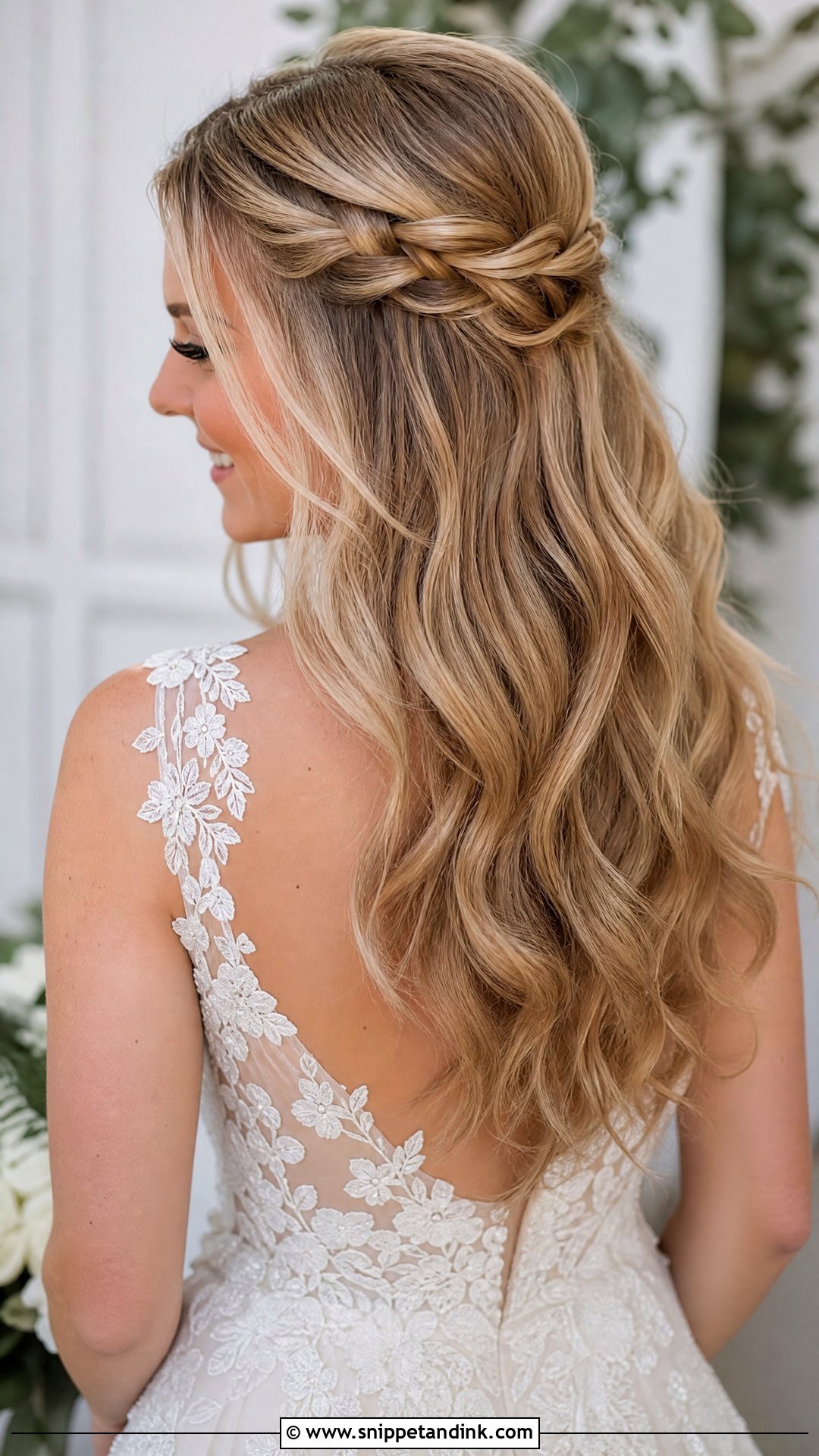 Half Up Half Down Wedding Hairstyle - Snippet and Ink - 20 Trendy Hairstyles for Wedding