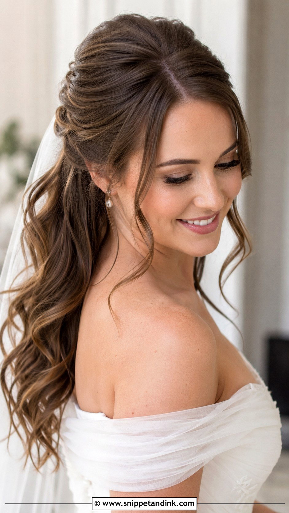 Half Up Half Down Wedding Hairstyle - Snippet and Ink - 15 Hairstyles for Weedings