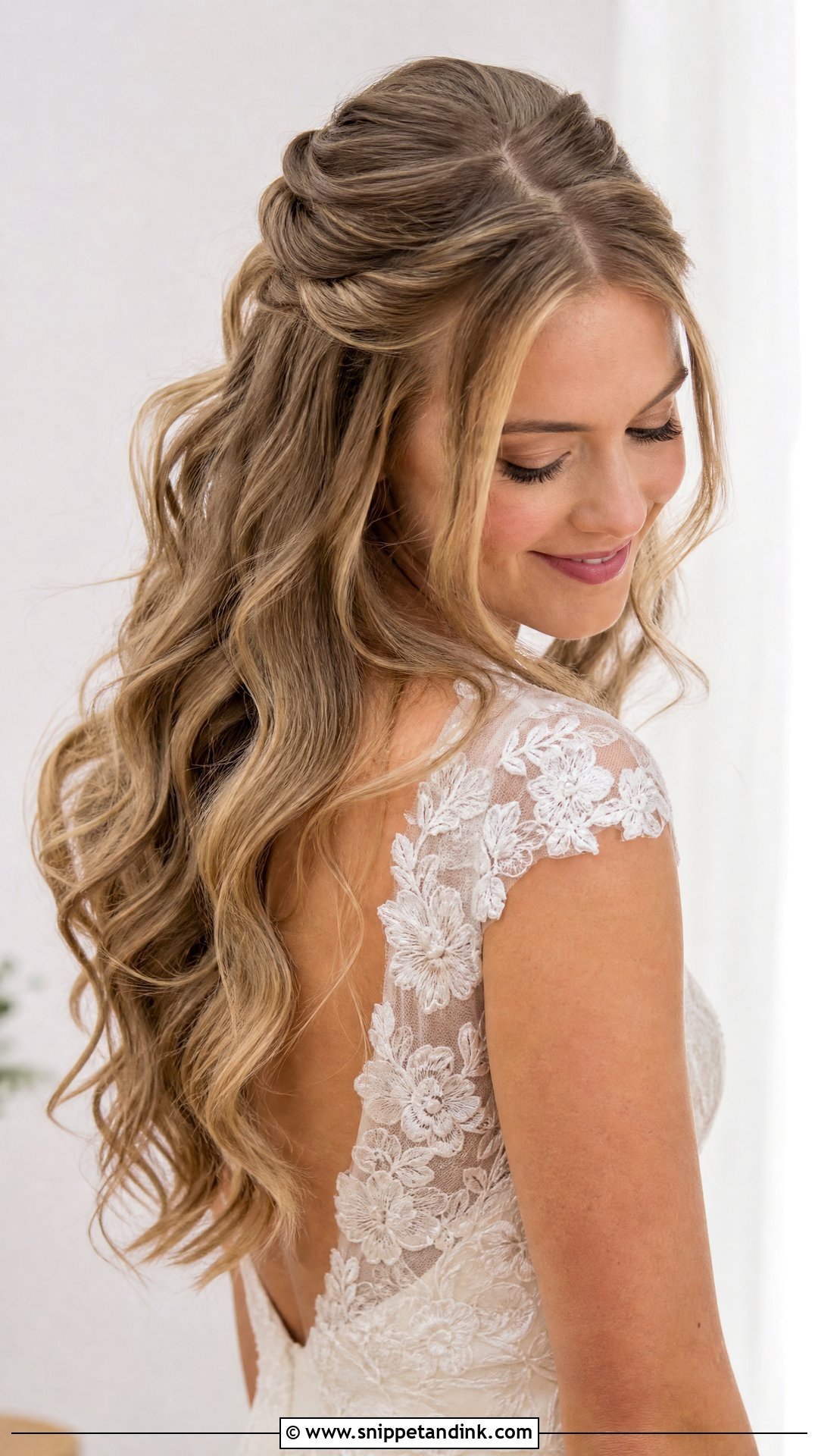 Half Up Half Down Wedding Hairstyle - Snippet and Ink - 20 Wedding Hairstyle Ideas