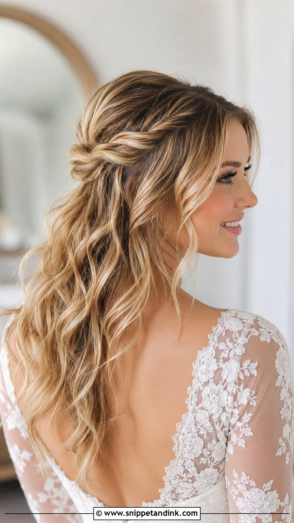 Half Up Half Down Wedding Hairstyle - Snippet and Ink - 25 Best Wedding Hairstyles