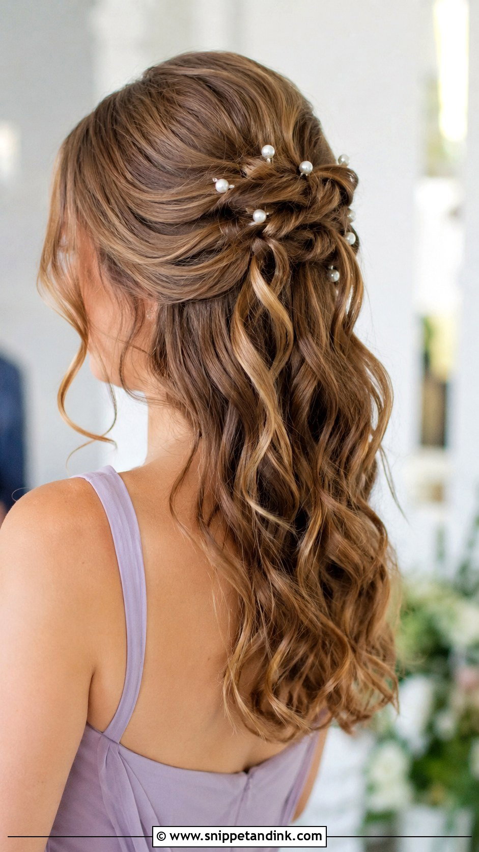 Half Up Half Down Wedding Hairstyle - Snippet and Ink - 25 Hair Styles for Wedding Party
