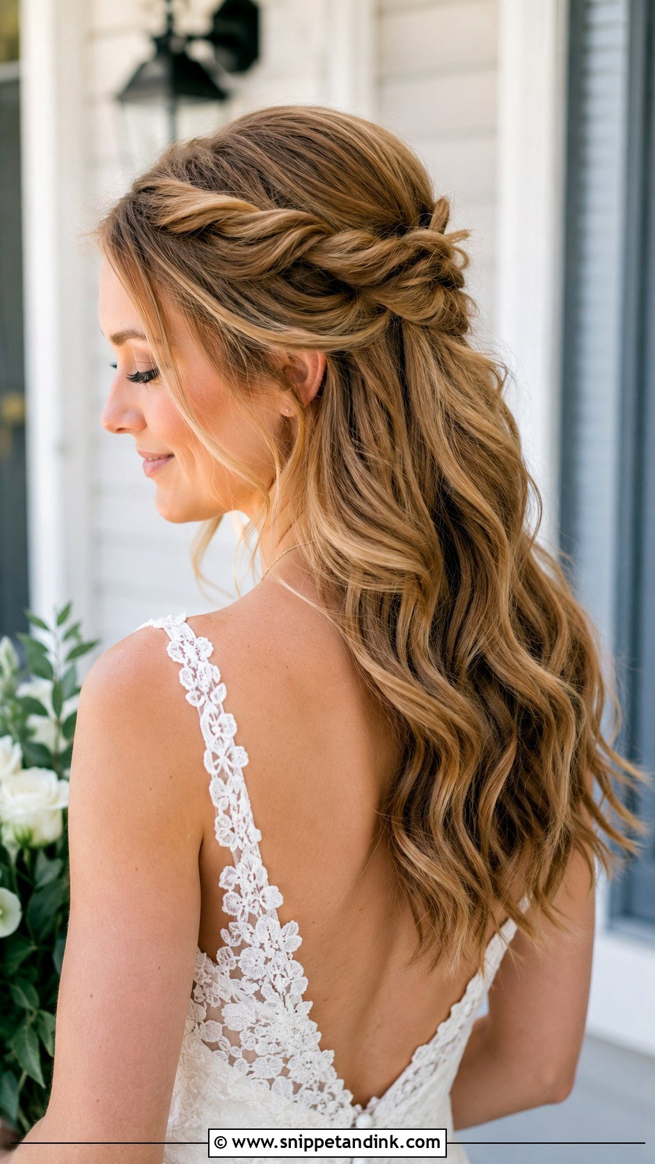 Half Up Half Down Wedding Hairstyle - Snippet and Ink - 25 Hairstyles for Long Hair for Wedding