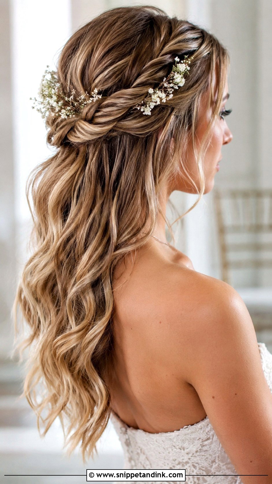Half Up Half Down Wedding Hairstyle - Snippet and Ink - 25 Simple Bridal Hairstyle Ideas