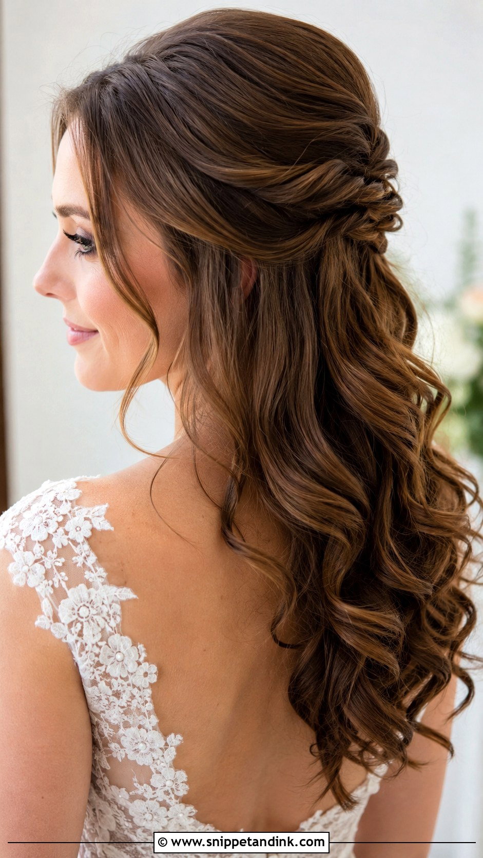 Half Up Half Down Wedding Hairstyle Step By Step - Snippet and Ink - 15 Wedding Hairstyles Step By Step