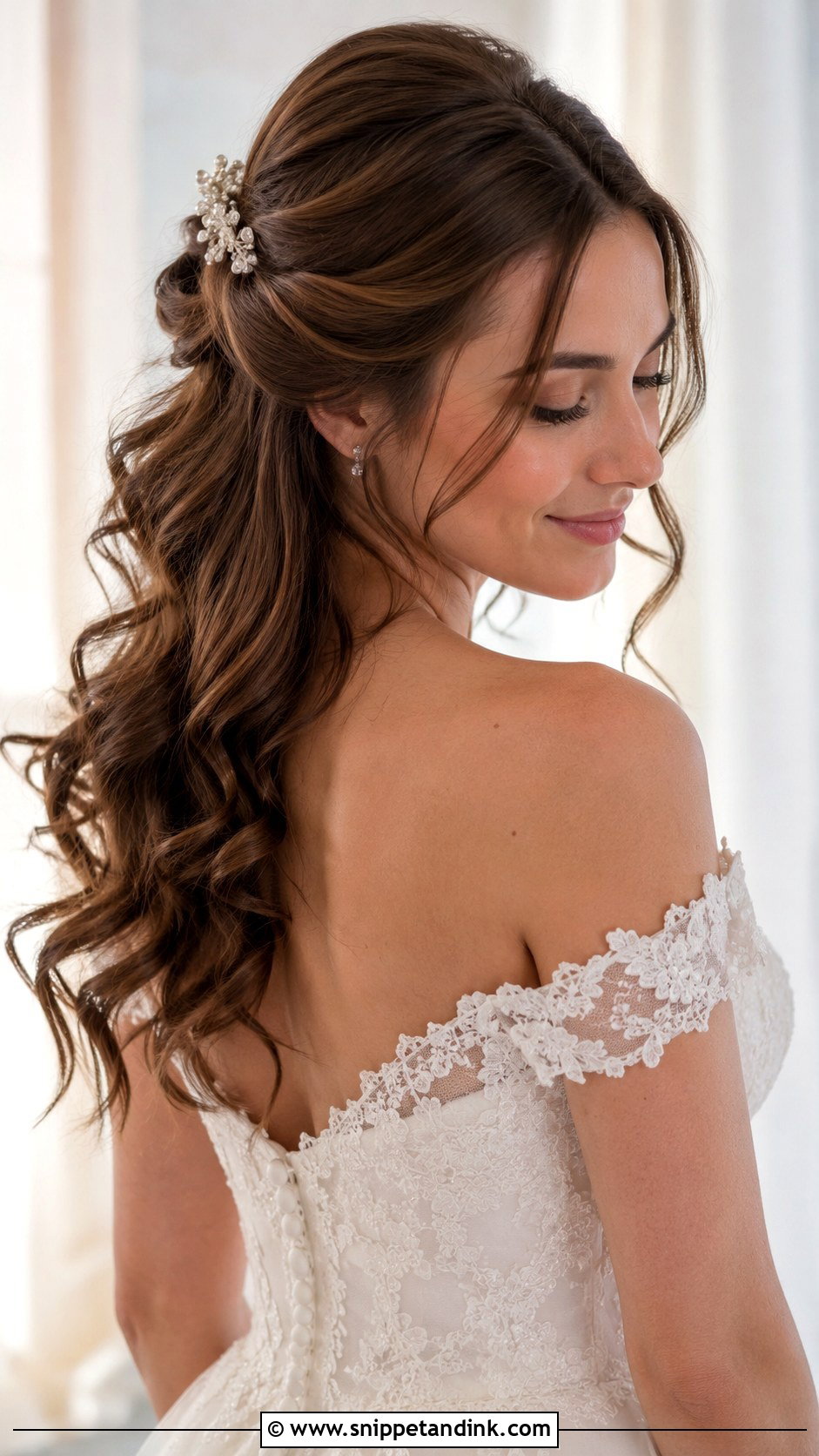 Half Up Half Down Wedding Hairstyle Tutorial - Snippet and Ink - 15 Wedding Hairstyle Tutorial Videos