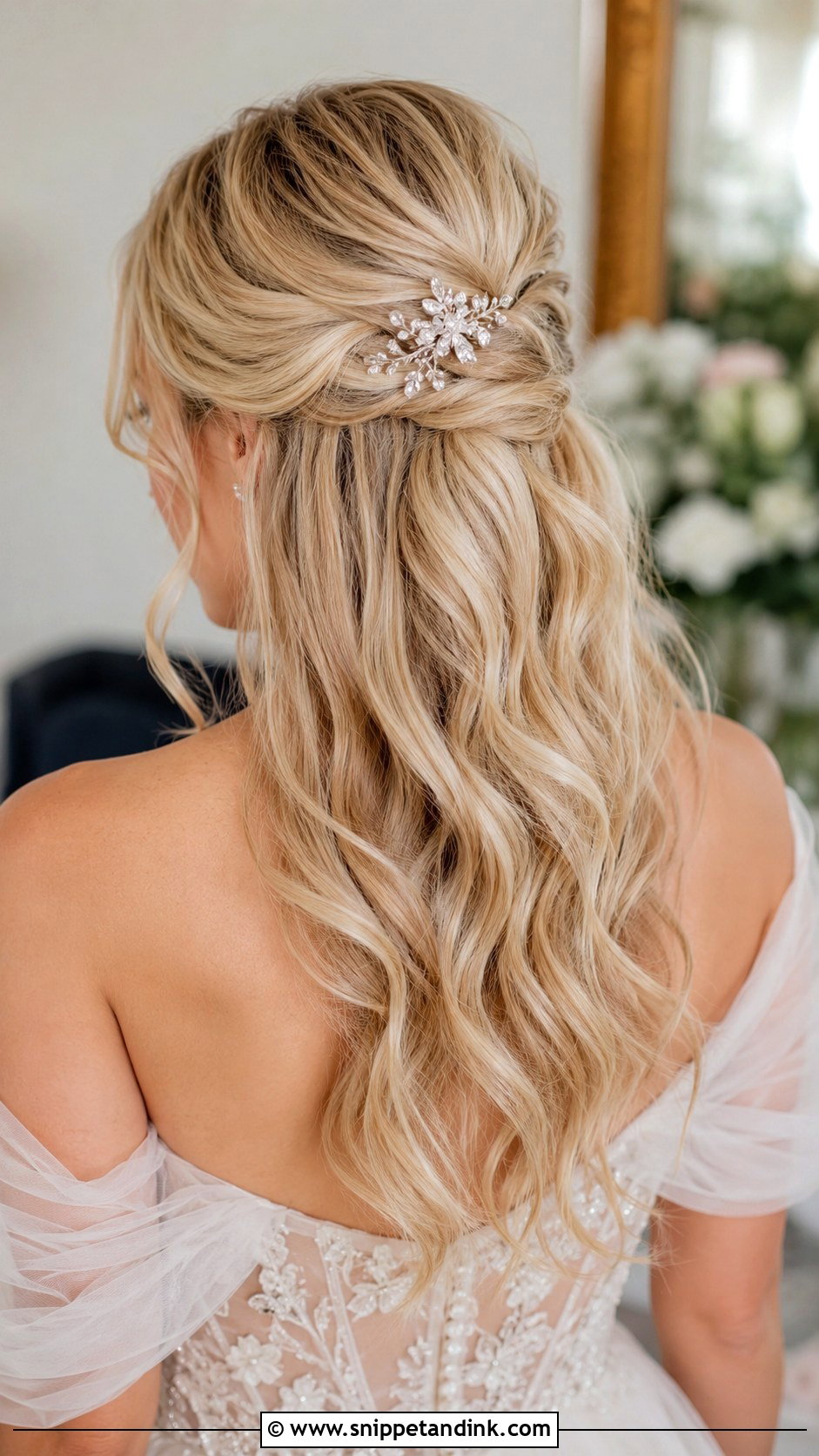 Half Up Half Down Wedding Updo - Snippet and Ink - 30 Updo Hairstyles for Wedding