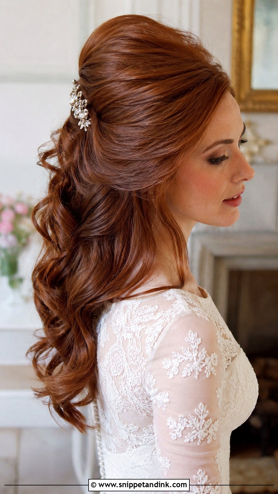 Half Up Half Down With Bouffant - Snippet and Ink - 20 Half-Up Half-Down Wedding Hair Styles
