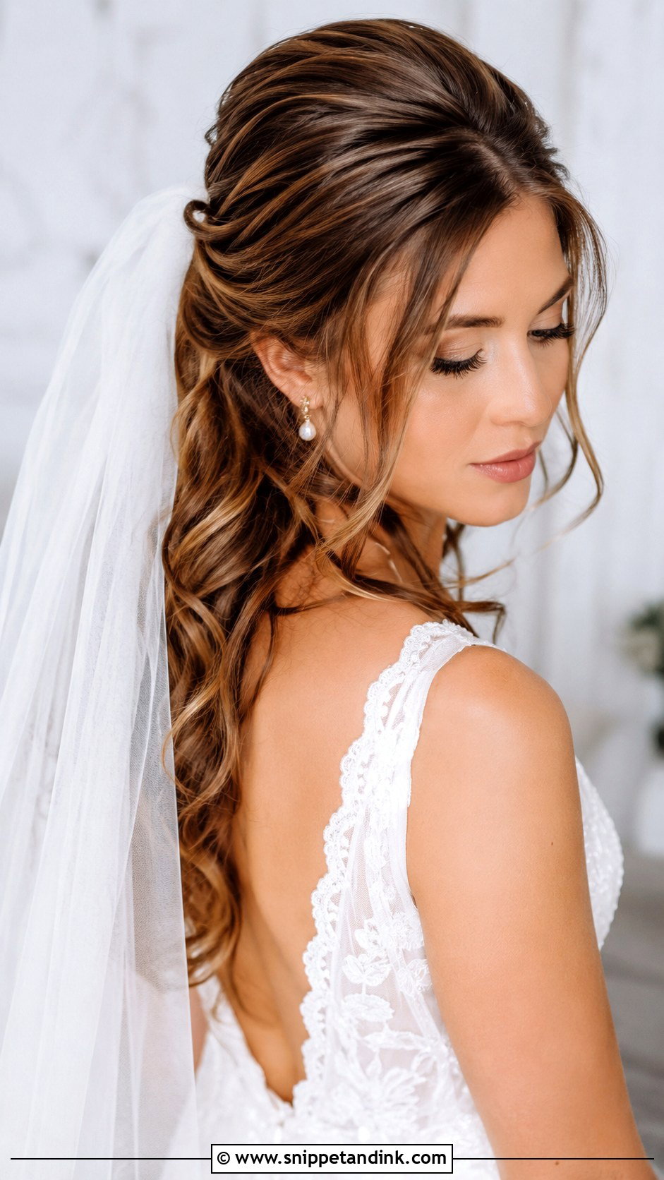 Half Up Half Down With Bouffant - Snippet and Ink - 25 Half-Up Half-Down Wedding Hair Front Pic Ideas